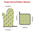 thumbnail image 2 of Pofeuu Gnome and Pineapple Print Oven Mitts and Pot Holders 4 pcs Set,High Heat Resistant 500 Degree Extra Thicken Long Kitchen Cotton Oven Glove for Cooking, 2 of 6