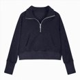 thumbnail image 7 of TOWED22 Girls Half Zip Up Sweatshirt Long Sleeve Cropped Pullover Sweatshirt Fall Cute Clothes for Girls Fashion Winter Sweatshirts,E, 7 of 7