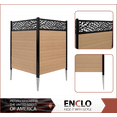 thumbnail image 2 of Enclo Privacy Screens EC18020 4 ft H x 3 ft W Nappa Lasercut WoodTek Vinyl Cedar Color Privacy Screen Kit (2 Panels), 2 of 8