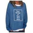 thumbnail image 4 of WEAIXIMIUNG Sweatshirts pour Femmes Col Rond Décontracté Couleur Unie Diy Coupe Ample Pull Confortable et Élégant, 4 of 9