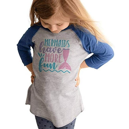 

7 ate 9 Apparel Kids Mermaids Have More Fun Girls Blue Shirt