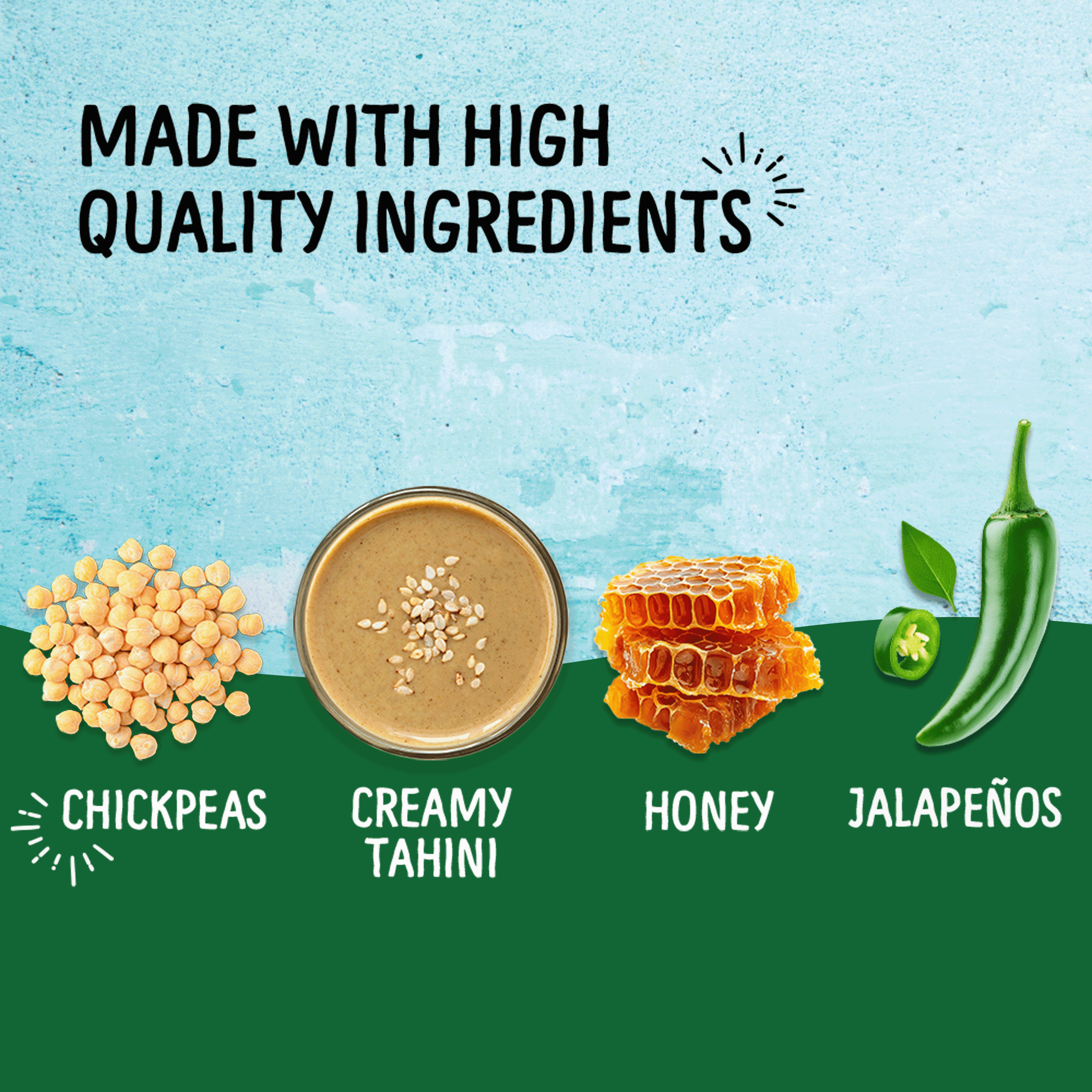 Fresh Cravings Honey Jalapeno Hummus,10 oz. Plastic Tub, Gluten-Free, Dairy-Free, 2 Tbsp (32g), Contains Sesame