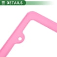 thumbnail image 6 of Unique Bargains License Plate Frame Aluminum Alloy Car Front Rear License Plate Holder with Screws Caps 4 Hole 1 Set Round Hole Narrow Frame Pink, 6 of 8