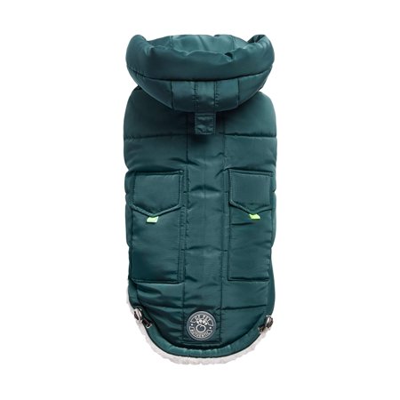 UPC: 0824348898248 | GF Pet GJ468F2-TL-M Super Puff Parka Coat  Teal – Medium