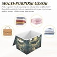 thumbnail image 6 of Yayeee Collapsible Storage Bin with Lid Fabric Closet Decorative Basket with Handles, Whale and Moon, 6 of 7