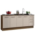 thumbnail image 1 of Kit de Cocina MADESA Agata 2 Muebles 3 Cajones 4 Puertas Marrón/Crema, 1 of 5