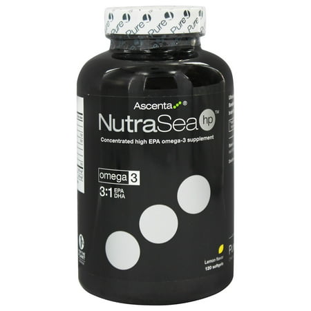 Ascenta Health - NutraSea HP concentré haute EPA Omega 3 Complément Zesty saveur de citron - 120 Gélules