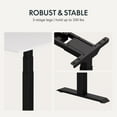thumbnail image 5 of FlexiSpot L-Shaped Adjustable Standing Desk with Triple Motor, 330lb Capacity, Black Frame and White Top, 5 of 14