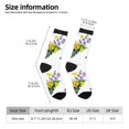 thumbnail image 5 of Yiaed Lavender Flowers Print Great elasticity Crew Socks Sports socks for Men and Women, 5 of 5