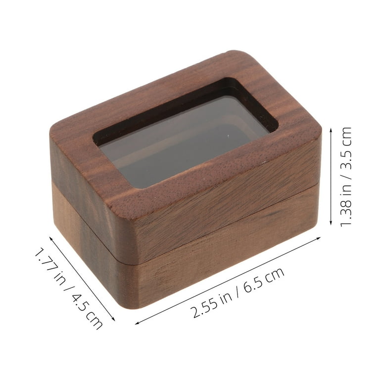 HOOWIFFY Simple Lid Design Ring Box Wedding Ring Case 1Set