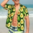 thumbnail image 5 of KLL Men's Hawaiian Shirt Short Sleeve Button Down Beach Shirts-Avocado, 5 of 5