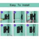 thumbnail image 3 of 2pcs,90 Degree Locking Privacy Lock Sliding Barn Door Latch Right Angle Door Clasp Cam Lock ( Small Black), 3 of 3