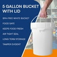 Food Grade 5 Gallon Bucket With Lid 2 Pack Includes Airtight