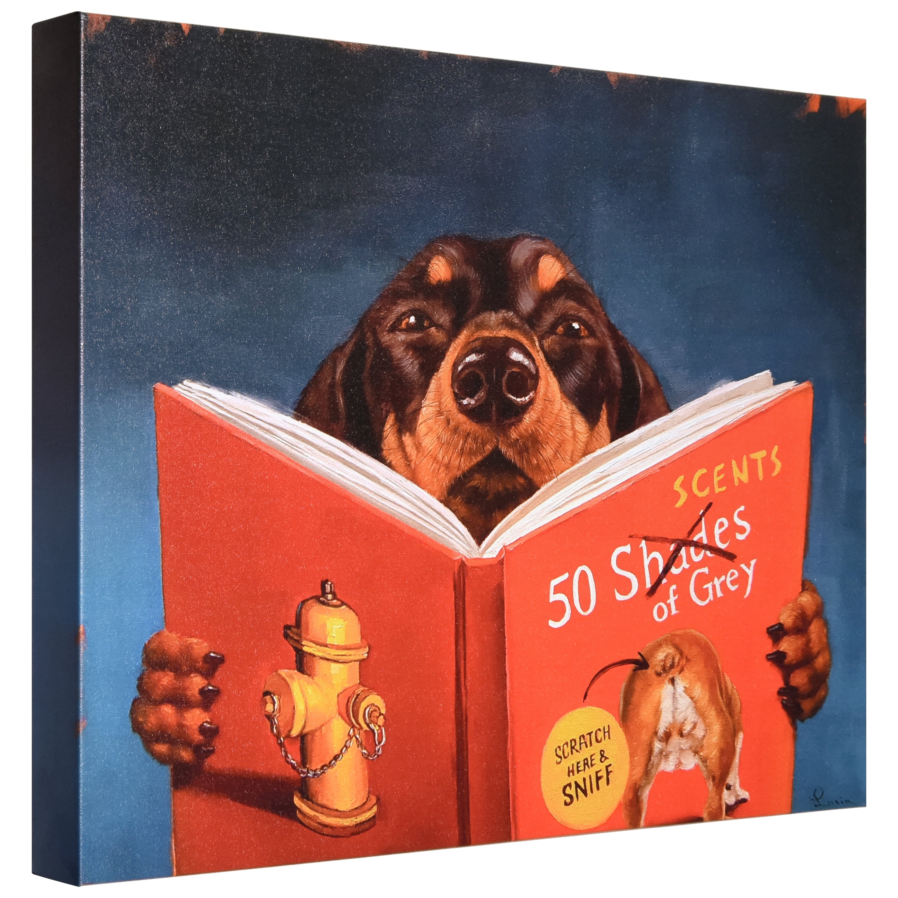 Empire Art Direct 50 SCENTS OF GREY Graphic Art Print on Wrapped Dog Canvas Wall Art, 16" x 20" x 2", Ready to Hang