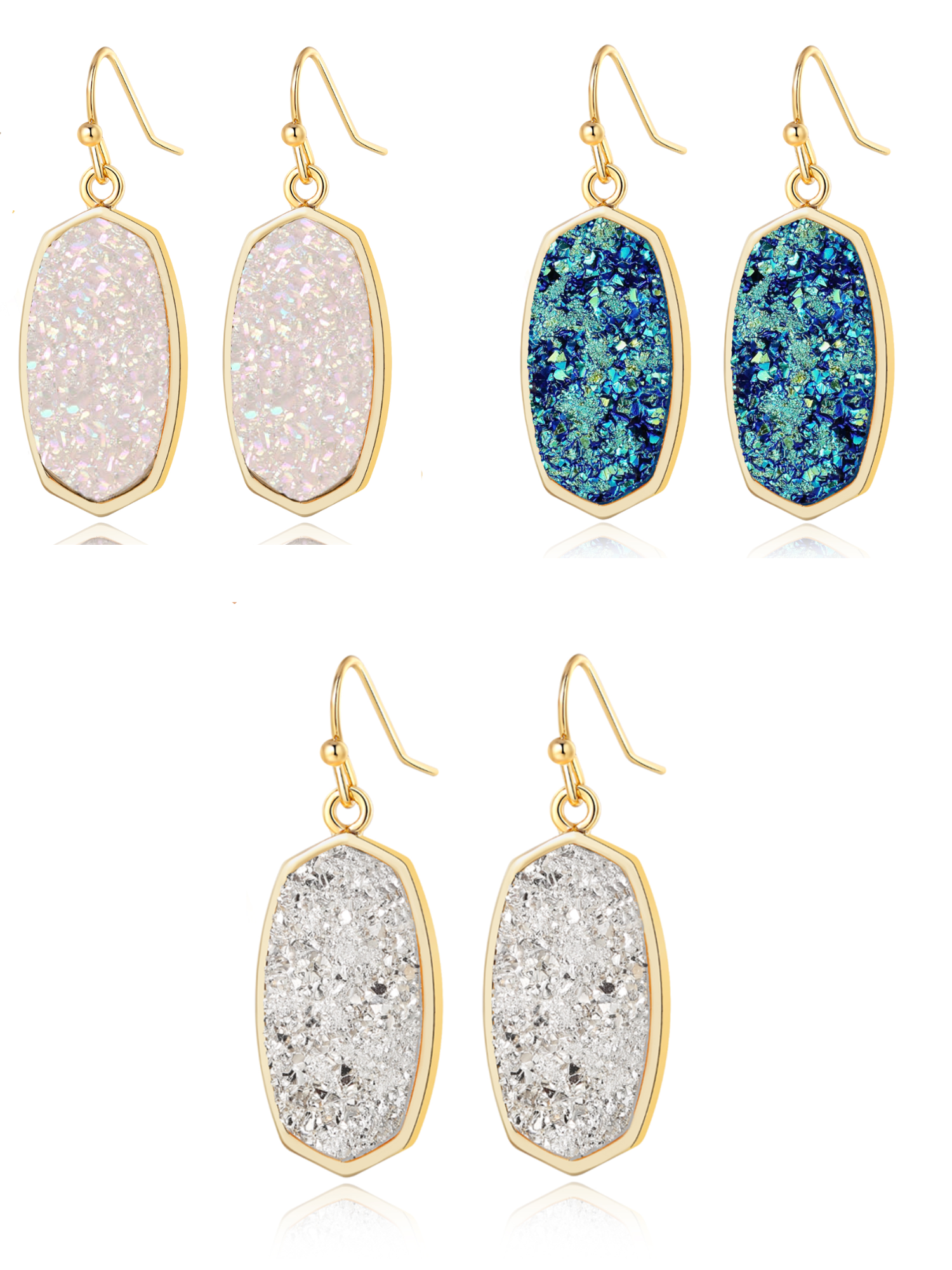 womens gold drop earrings