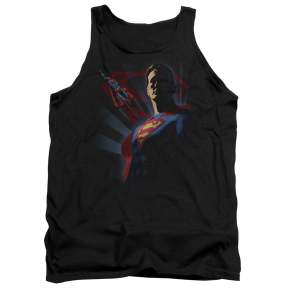 Superman Super Deco Adult Tank Top Black