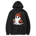 thumbnail image 4 of Kaprioy Womens Fall Hoodie Cute Spooky Print Graphic Tops Long Sleeve Loose Fall Fashion Clothes Hoodies with Pocket Black, XL, 4 of 6