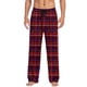 thumbnail image 4 of Pantalones de pijama largos para hombre, informales, con estampado a cuadros, holgados, deportivos, elásticos, rectos, vintage, con bolsillos, 4 of 6