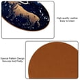 thumbnail image 5 of Constellation 6pcs Round Microfiber Leather Coasters, 11x11 cm/4.3x4.3 in - Premium Table Drink Coasters Set for Home and Office, 5 of 6