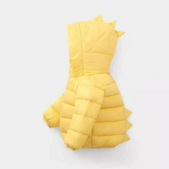 QISIWOLE Toddler Kid Baby Grils Boy Cute Zipper Solid Thick Dinosaur Hooded Warm Jacket,Discount