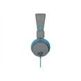 thumbnail image 3 of JLab Neon On-Ear Wired Headphones, Graphite/Blue, Feather Light, Ultra-plush Eco Leather, 40mm Drivers, Microphone, 3 of 7