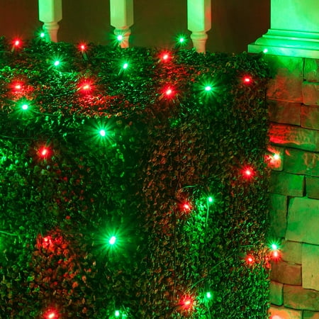 wintergreen lighting red green led net lights christmas net lights