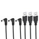 thumbnail image 1 of Uxcell 3Ft USB a conector de barril DC 5.5x2.1mm, 3 piezas de adaptador de cable de 24AWG, negro, 1 of 6