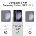 thumbnail image 2 of JETech Matte Case for Samsung Galaxy S23 Ultra 5G 6.8-Inch, Frosted Translucent Back Protective Slim Phone Cover, Anti-Fingerprints (Black), 2 of 7