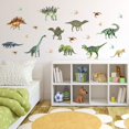 thumbnail image 1 of Pegatinas de pared 3D, calcomanías de pared de dinosaurios animales en la habitación de los niños, decoración del hogar de vinilo, papel tapiz de dibujos animados divertidos, pegatina artíst, 1 of 5