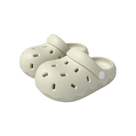 shoper Kids Girls Boys Clogs Thick-Sole EVA Cute Sandals Soft Beach Slides Shoes Indoor Outdoor Shower Bathroom Water Shoes Grey