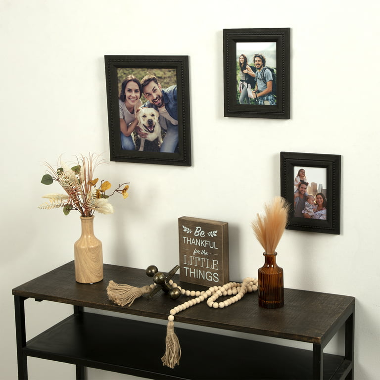 New View Dakota 5x7 Black Linear Picture Frame, Set of 4, Matted to 4x6 Photo  Frames for Wall or Tabletop Display - Walmart.com in 2023