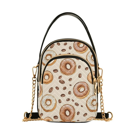 joogoo Women Cute Donuts Chain Crossbody Bags Shoulder Handbag Phone Purse