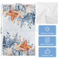 thumbnail image 5 of Orange Blue Starfish Coastal 1 Pack Kitchen Towel, Water Absorbent Dish Towel, Summer Beach Eucalyptus Decorative Hand Towels - Quick Drying Cloth for Cooking Baking, 18x28 Inch, 5 of 8