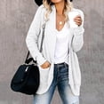 thumbnail image 2 of Women Long Sleeve Knit Drape Front Cardigan Soft Warm Sweater Jacket Outerwear, 2 of 6
