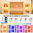 thumbnail image 5 of Blotout 47" Makeup Vanity Desk with Mirror and Lights, Storage Shelves, Vanity Desk with 6000-Colors Lighting & Power Outlet, Glass Top with 3 RGB Drawers, 2 Large RGB Cabinets, 5 of 9