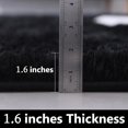 thumbnail image 4 of Topboutique Fluffy Shag Area Rug,Black Soft Round Plush Area Rugs,Anti-Slip Cute Carpet for Teen's Room,Indoor Carpet for Nursery,Bedroom,4 x 4 ft Circle Living Room Mats, 4 of 9