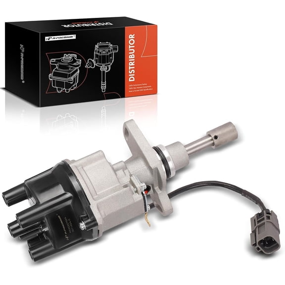 A-Premium Ignition Distributor with Cap and Rotor Compatible with Nissan 240SX 1989-1990, D21 1990-1994, Pickup 1995-1996, 2.4L