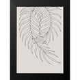 thumbnail image 2 of 1x Studio II 14x18 Black Modern Framed Museum Art Print Titled - Leaf Frilly Pair, 2 of 5