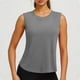 thumbnail image 2 of Tops Casuales sin Mangas para las Mujeres Color Sólido Cuello Redondo Suéter Blusa, las Señoras Tops sin Mangas Y Blusas Suaves Respirables Primavera Verano, 2 of 7