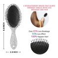 thumbnail image 6 of Gray Christmas Snowman Pattern Hair Brush,Girls Detangling Hair Brush,Glide Through Tangles with Ease for Wet & Dry Hair,8.8"X2.8", 6 of 7