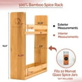 thumbnail image 3 of Morvat Premium Bamboo Wooden Spice Jar Organizer Rack, 3 of 8