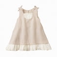 thumbnail image 1 of gdxvjhbj Robes d'Été pour Filles Robe Fleurie pour Filles Décontractée à Col Rond Ligne A Manches à Volants Longueur Genou Robes Taille 9-10 (Kaki, 9-10 Ans), 1 of 9
