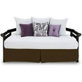 thumbnail image 2 of Pleated Bed Skirt with Split Corners for Daybeds - Three Side Coverage - 100% Brushed Microfiber Bed Skirt with 14" Inches Drop - Full Size 54" x 75" (Chocolate Solid), 2 of 7
