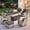 Black, variant on Ovios 9 Pieces Outdoor Patio Sectional Furniture with 54" Gas Propane Fire Pit Table All-Weather Rattan Wicker Conversation Set with Swivel Glider Rocking Chair for Backyard