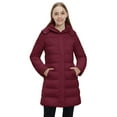 thumbnail image 2 of Wantdo Women's Mid-Length Spring Parka Jacket Warm Padded Coat with Hood Wine Red 2XL, 2 of 9