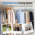 thumbnail image 6 of Closet Organizer with 10 Clips, Space Saving Hanging Closet Organizer, Metal Multi-Clip Hanger for Leggings Pants Skirts, 360° Rotating Rubber Coated Clips, 6 of 7