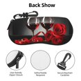 Sigee Red Wine Rose for Soft Eyeglass Cases for Women and Men Zipper