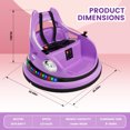 thumbnail image 5 of EastVita Electric Bumper Car for Kids, 12V Ride on Toddler Bumping Car W/Remote Control, LED Lights & 360 Degree Spin, 5 of 9