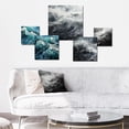 thumbnail image 2 of Designart "Fauvist Waves In Blue" Ocean Wall Art Set Of 5 - Turquoise Traditional Wall Living Room Decor Set, 2 of 6