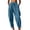 Royal Blue, variant on Wutalume Women's Casual Wide Leg Pants, Solid Color with Side Tie, Cropped Comfy Pants with Pockets, High Waisted,Perfect for Summer Outings,Navy 2XL